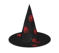 BKDODKS Arte Coccinella Tracce Stampa Divertente Cappelli di Halloween Decorazione Unica Del Partito Spettrale Cappelli Da Strega Per Le Donne Degli