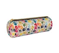 BKDODKS Astuccio in pelle con stampa a mano per adulti, astuccio per matite da uomo e donna, con cerniera, leggero