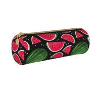 BKDODKS Astuccio in pelle con stampa anguria, per adulti, unisex, con cerniera, leggero