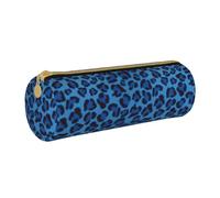 BKDODKS Astuccio in pelle con stampa animalier leopardata, per adulti, unisex, con cerniera, leggero
