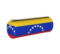 BKDODKS Astuccio in pelle con stampa bandiera del Venezuela, per adulti, unisex, con cerniera, leggero