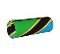 BKDODKS Astuccio in pelle con stampa bandiera della Tanzania, per adulti, unisex, con cerniera, leggero