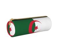BKDODKS Astuccio in pelle con stampa bandiera dell'Algeria per adulti, unisex, con cerniera, leggero