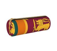 BKDODKS Astuccio in pelle con stampa bandiera dello Sri Lanka, per adulti, unisex, con cerniera, leggero