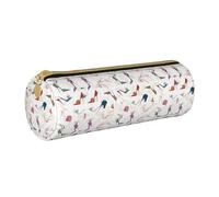 BKDODKS Astuccio in pelle con stampa di scarpe con tacco alto, per adulti, unisex, con cerniera, leggero