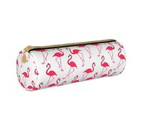 BKDODKS Astuccio in pelle con stampa fenicottero rosso, per adulti, unisex, con cerniera, leggero