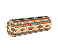 BKDODKS Astuccio in pelle con stampa nativa americana, per adulti, unisex, con cerniera, leggero