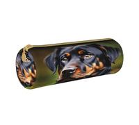 BKDODKS Astuccio in pelle con stampa rottweiler, per adulti, unisex, con cerniera, leggero