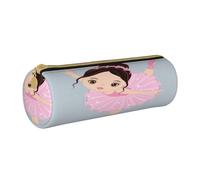 BKDODKS Astuccio in pelle per adulti con stampa di ballerina ballerina con cerniera, leggero