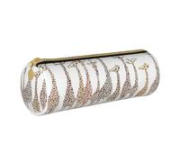 BKDODKS Astuccio in pelle per adulti con stampa di giraffe selvatiche in stile cartone animato, astuccio per matite da uomo e donna, con cerniera, leggero