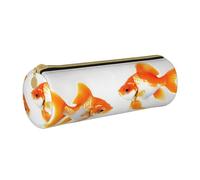 BKDODKS Astuccio in pelle per adulti con stampa di pesci rossi, per uomini e donne, con cerniera, leggero