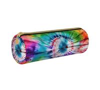 BKDODKS Astuccio in pelle per adulti con stampa hippie, unisex, con cerniera, leggero