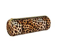 BKDODKS Astuccio in pelle per adulti con stampa leopardata con stampa animalier astuccio unisex con cerniera leggero