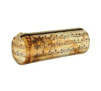 BKDODKS Astuccio in pelle per adulti con stampa note musicali, unisex, con cerniera, leggero