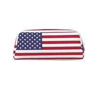 BKDODKS Astuccio portamatite con stampa bandiera americana con cerniera, grande, per lavoro e viaggi, astuccio multifunzionale