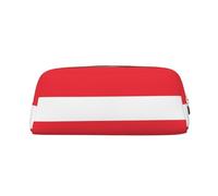 BKDODKS Astuccio portamatite con stampa bandiera austriaca con cerniera, grande, per lavoro e viaggio, astuccio multifunzionale