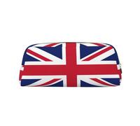 BKDODKS Astuccio portamatite con stampa bandiera britannica con cerniera, grande, per lavoro e viaggi, astuccio multifunzionale
