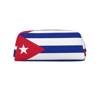 BKDODKS Astuccio portamatite con stampa bandiera cubana con cerniera, grande astuccio da lavoro e viaggio - astuccio multifunzionale
