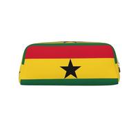 BKDODKS Astuccio portamatite con stampa bandiera del Ghana, con cerniera, grande, per lavoro e viaggi, astuccio multifunzionale