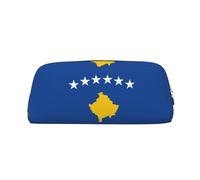 BKDODKS Astuccio portamatite con stampa bandiera del Kosovo con cerniera, grande, per lavoro e viaggi, astuccio multifunzionale