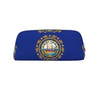 BKDODKS Astuccio portamatite con stampa bandiera del New Hampshire con cerniera, grande, per lavoro e viaggi, astuccio multifunzionale