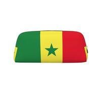 BKDODKS Astuccio portamatite con stampa bandiera del Senegal con cerniera, grande, per lavoro e viaggi, astuccio multifunzionale