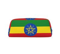BKDODKS Astuccio portamatite con stampa bandiera dell'Etiopia, con cerniera, grande, per lavoro e viaggi, astuccio multifunzionale