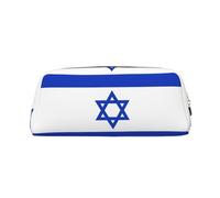 BKDODKS Astuccio portamatite con stampa bandiera israeliana con cerniera, grande astuccio da lavoro e viaggio - astuccio multifunzionale