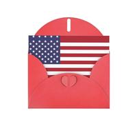 BKDODKS Biglietti di auguri con stampa bandiera americana, compleanno, matrimonio, inviti per feste, apprezzamento e tutte le occasioni, rosso