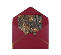 BKDODKS Biglietti di auguri vuoti con stampa di cervi e alci, con buste, in carta perlata, per tutte le occasioni, 10,4 x 15,2 cm