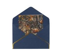 BKDODKS Biglietti di auguri vuoti con stampa di cervi e alci, con buste, in carta perlata, per tutte le occasioni, 10,4 x 15,2 cm