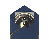 BKDODKS Biglietti di auguri vuoti con stampa Yin Yang con buste, carta perlata, per tutte le occasioni, 11,4 x 15,2 cm
