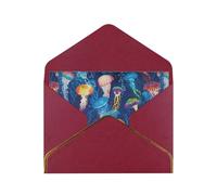 BKDODKS Biglietto di auguri colorato con stampa meduse vuote biglietti di auguri per feste di compleanno inviti per feste di nozze biglietti di apprezzamento