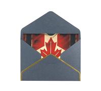 BKDODKS Biglietto di auguri con stampa bandiera canadese retrò, biglietti di auguri, biglietti di auguri per feste di compleanno e matrimoni, biglietti di apprezzamento