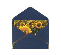 BKDODKS Biglietto di auguri con stampa di api di girasole, biglietti di auguri, biglietti di compleanno, matrimoni, inviti per feste di apprezzamento