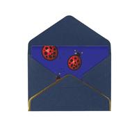 BKDODKS Biglietto di auguri con stampa di coccinelle artistiche, biglietti di auguri, biglietti di compleanno, matrimoni, inviti per feste di apprezzamento