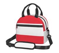 BKDODKS Borsa termica per il pranzo con stampa bandiera austriaca, versatile, con tracolla regolabile, perfetta per adulti