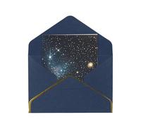 BKDODKS Constellation Star Clusters Galaxies Print Blank Note Cards with Envelopes, biglietti d'auguri in carta perlata, per tutte le occasioni, 10,4 x 15,2 cm