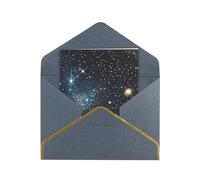 BKDODKS Constellation Star Clusters Galaxies Print Blank Note Cards with Envelopes, biglietti d'auguri in carta perlata, per tutte le occasioni, 10,4 x 15,2 cm