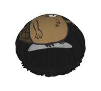 BKDODKS Cuffia da doccia da donna, leggera, riutilizzabile, morbida, impermeabile, a prova di perdite, colore nero