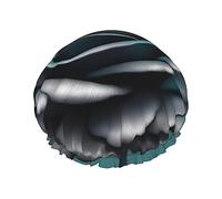 BKDODKS Cuffia da doccia da donna, leggera, riutilizzabile, morbida, impermeabile, a prova di perdite, colore nero