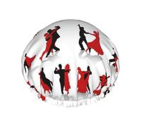 BKDODKS Cuffia da doccia da donna, leggera, riutilizzabile, morbida, impermeabile, a prova di perdite, colore nero