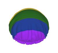 BKDODKS Cuffia da doccia da donna, leggera, riutilizzabile, morbida, impermeabile, a prova di perdite, colore nero