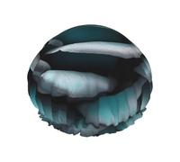 BKDODKS Cuffia da doccia da donna, leggera, riutilizzabile, morbida, impermeabile, a prova di perdite, colore nero