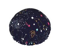 BKDODKS Cuffia da doccia da donna, leggera, riutilizzabile, morbida, impermeabile, a prova di perdite, colore nero