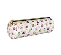 BKDODKS Delicious Cupcakes - Astuccio in pelle per adulti con cerniera, leggero