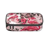 BKDODKS Flamingo Stampa Floreale Stampato Multifunzionale Astuccio Cancelleria Sacchetto di Immagazzinaggio Forniture Adulti preferiti