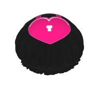 BKDODKS Just Married, cuffia da doccia da donna, leggera, riutilizzabile, morbida, impermeabile, a prova di perdite, colore nero