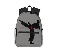 BKDODKS Karate Boy Vector Changeable Belt Color Print Double Shoulder Zaini Casual, Viaggio Laptop Zaino Sport, Beach Daypack, nero, Taglia unica