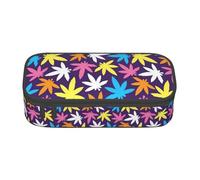 BKDODKS Luminoso Colorato Weed Pattern Stampa Multifunzionale Astuccio Cancelleria Sacchetto di Immagazzinaggio Forniture Adulti preferiti